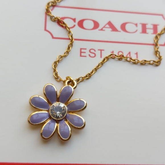 Coach Paved Daisy Flower Charm Gold Plated … - Picture 5 of 7
